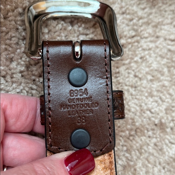 3-D Leather Unisex Beaded Studded Belt - Picture 8 of 8